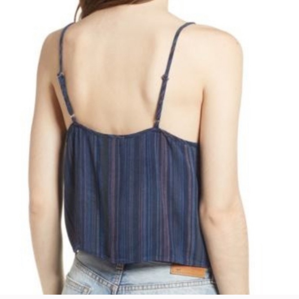 Ten Sixty Sherman Navy Striped Tie Front Tank - Picture 2 of 4